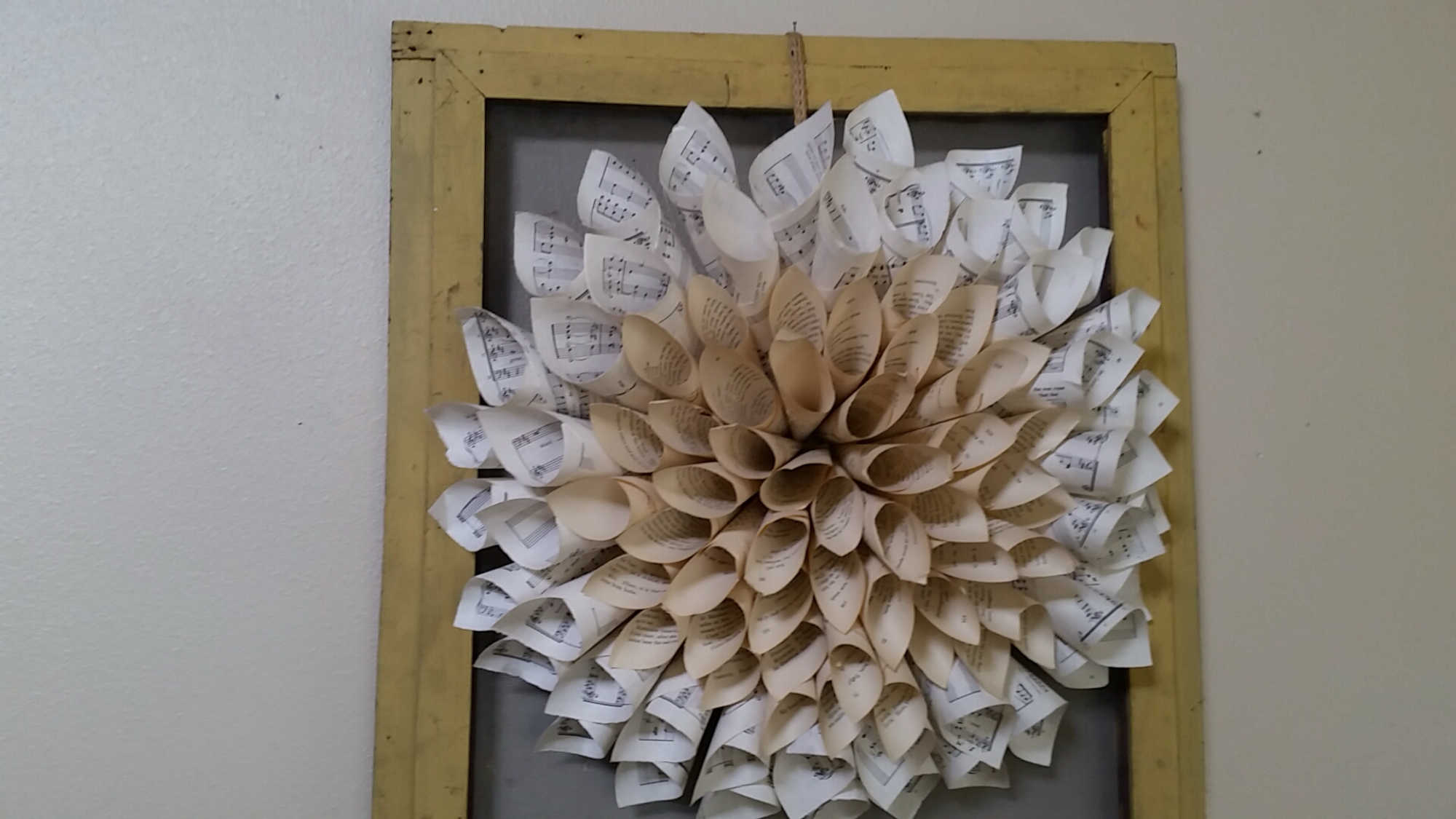 Flower made from book pages