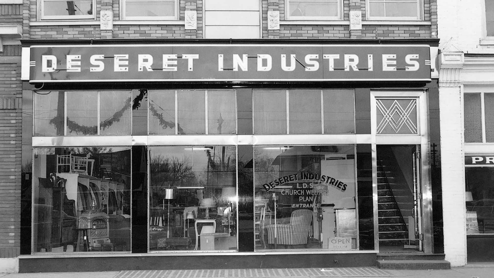 A Deseret Industries storefront in 1938.